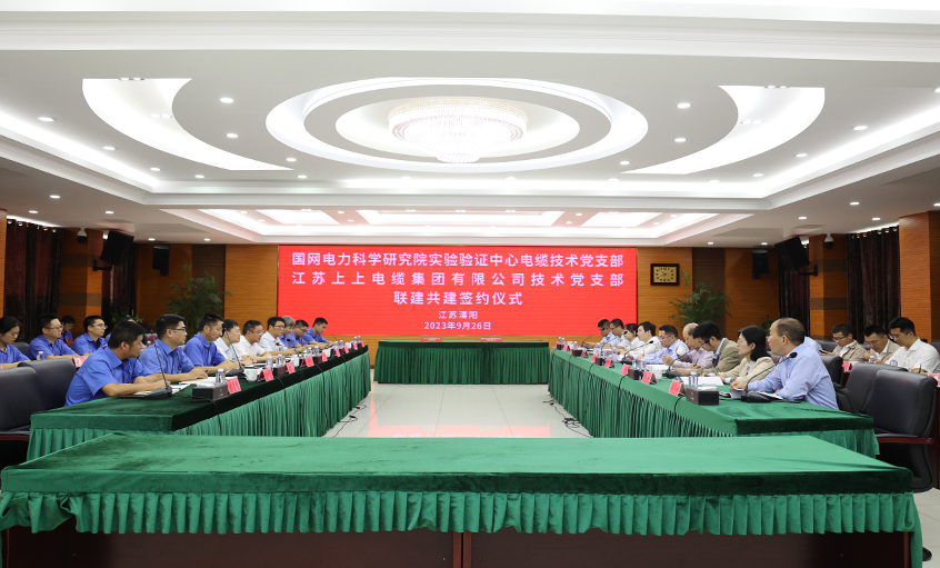 聯(lián)建共建聚合力 黨建引領(lǐng)促發(fā)展 ——國網(wǎng)電力科學(xué)研究院實(shí)驗驗證中心電纜技術(shù)黨支部與上上電纜技術(shù)黨支部共建簽約